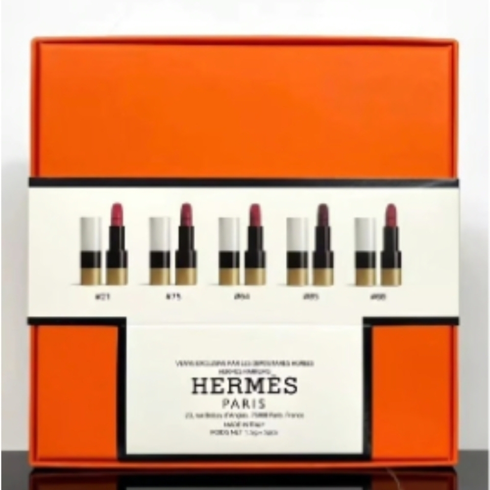 Hermès 5pc Mini Lipstick Gift Set 1.5g Each Rouge Hermès Limited Edition!